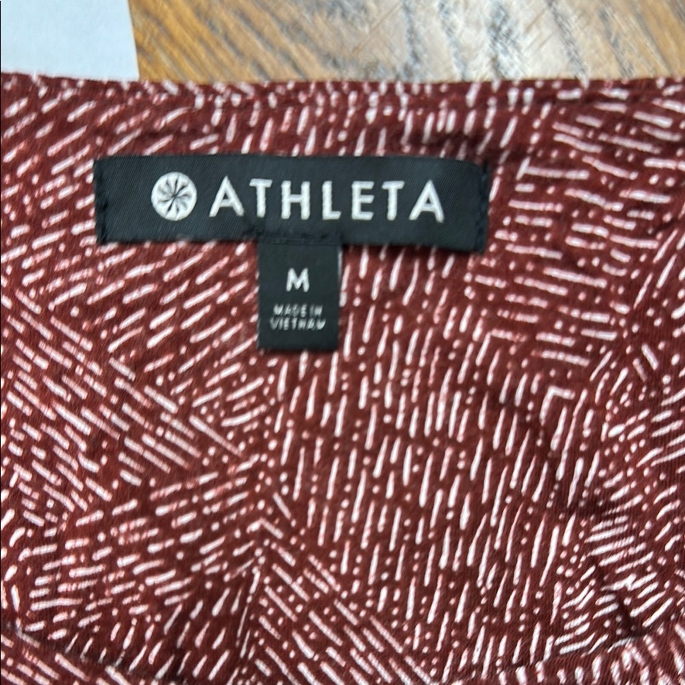 Athleta Textured Burgundy Midi Dress - Picture 6 of 7